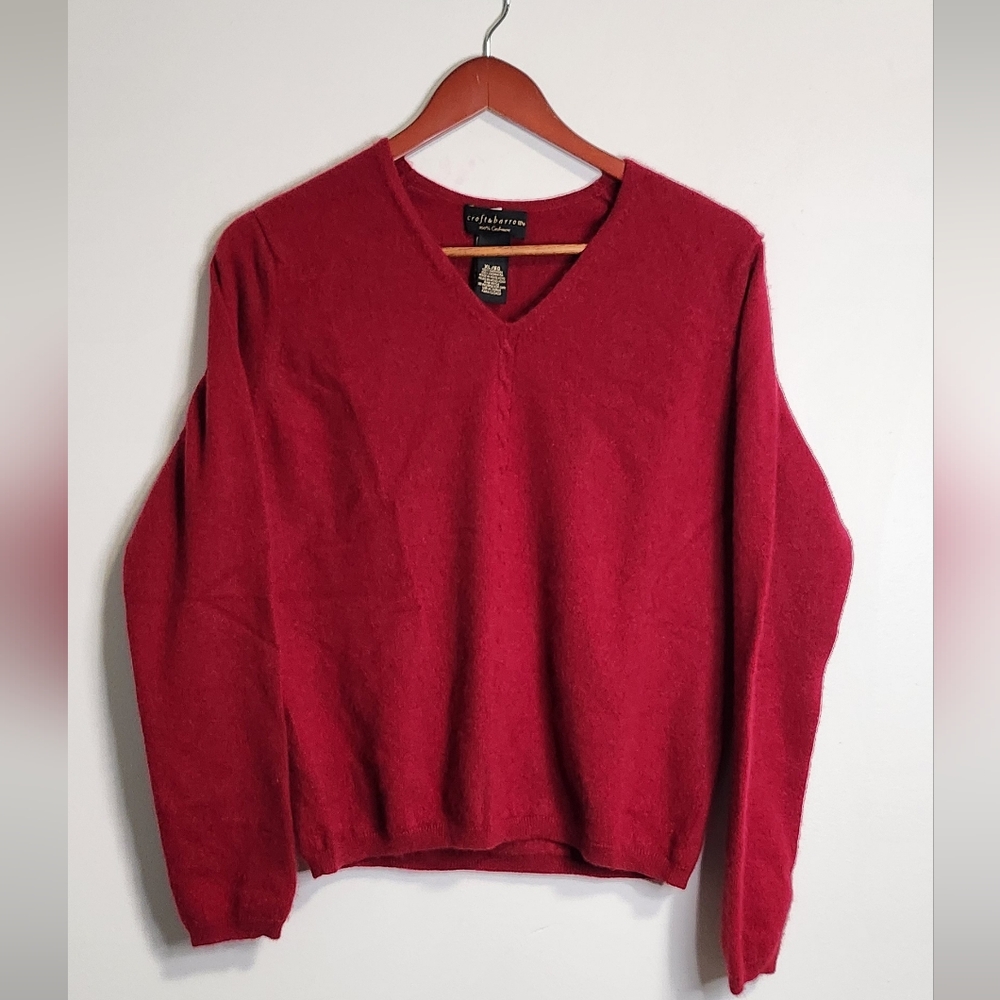 Croft & Barrow Red V-Neck Sweater